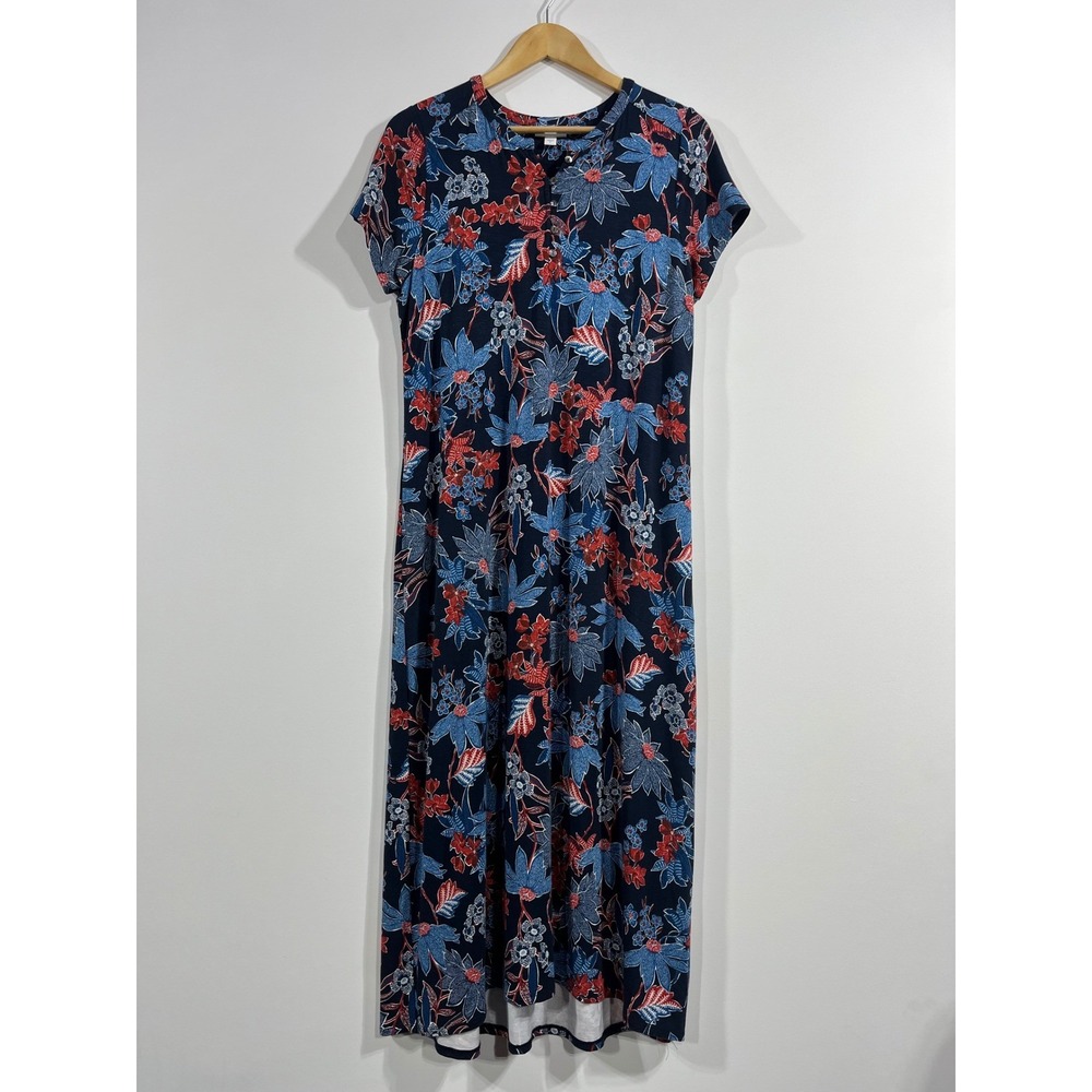 J. Jill Resort Floral Artsy Flowy Vacation Boho Relaxed Maxi Dress Womens Medium